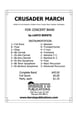 Crusader March Concert Band sheet music cover